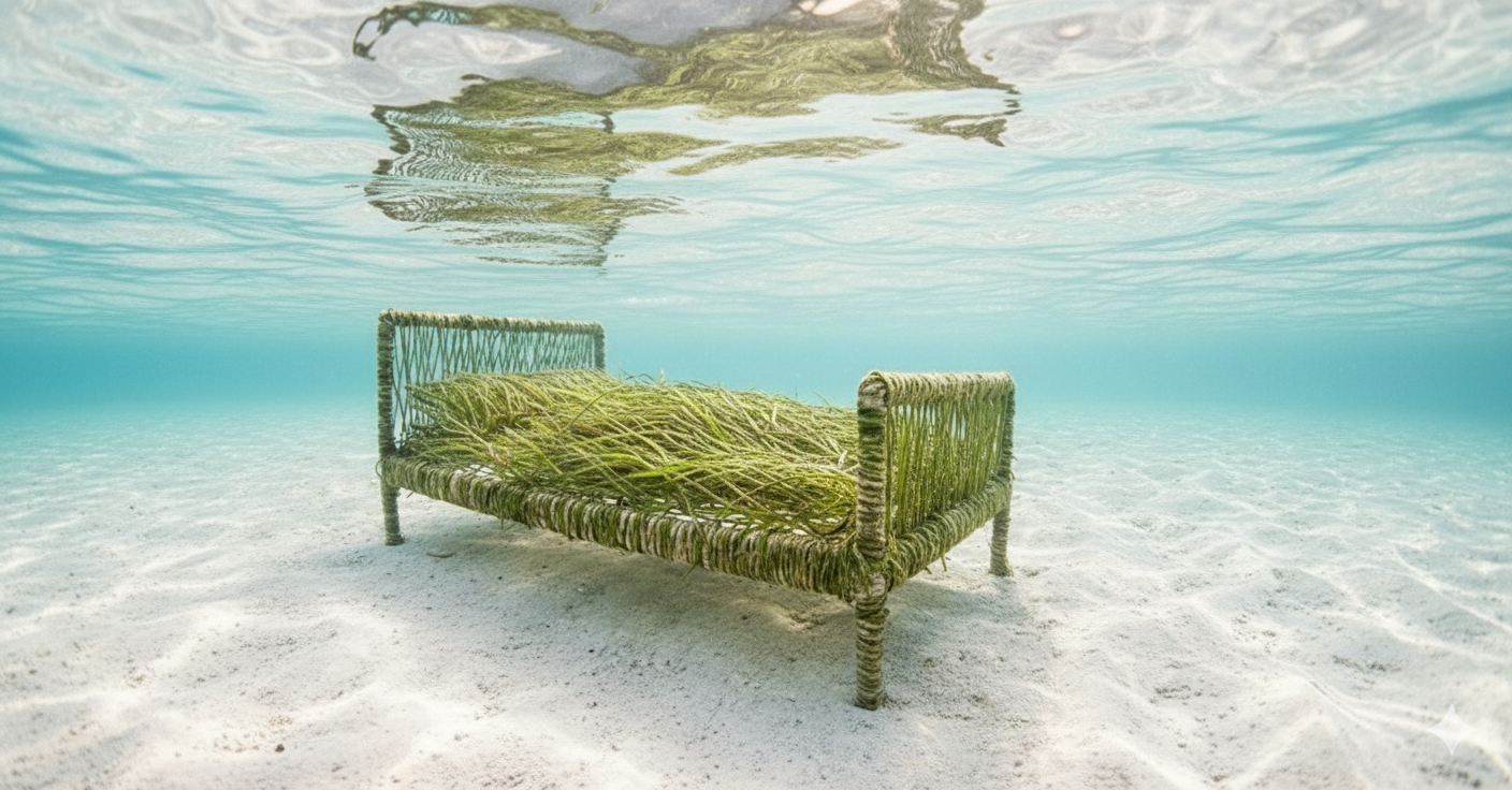 BRUSKEA - lit cymodocea 3quart